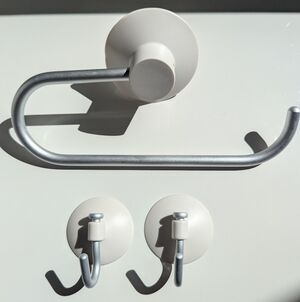 Muji Aluminum Loop Towel Hanger and 2 Aluminum